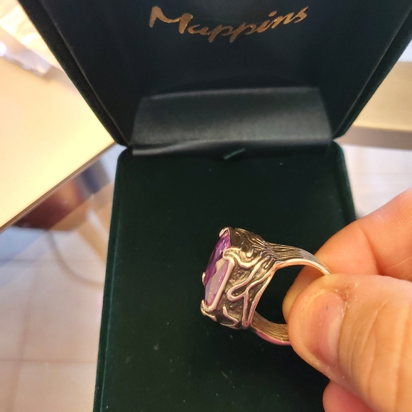 Amethyst sterling silver ring size 6 - Picture 4 of 5